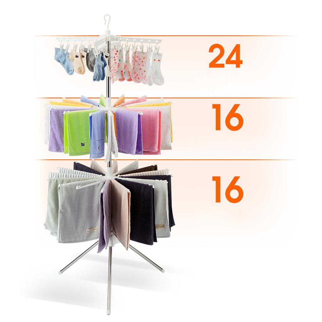 Baby Clothing Hangers - 3 Tiers Foldable Drying Rack Stainless