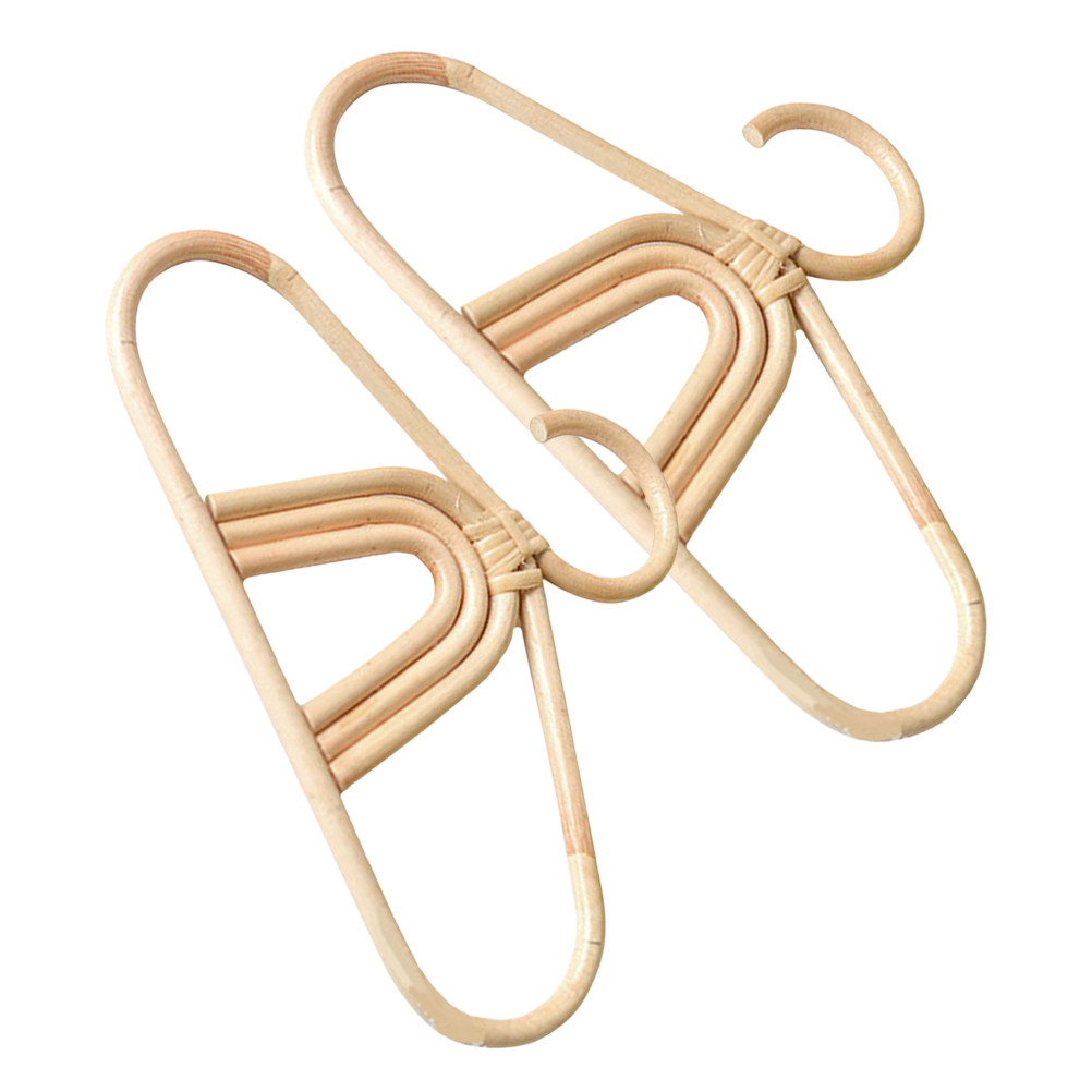 Baby Clothing Hangers - 2Pcs Rattan Kids Hanger Eco Friendly