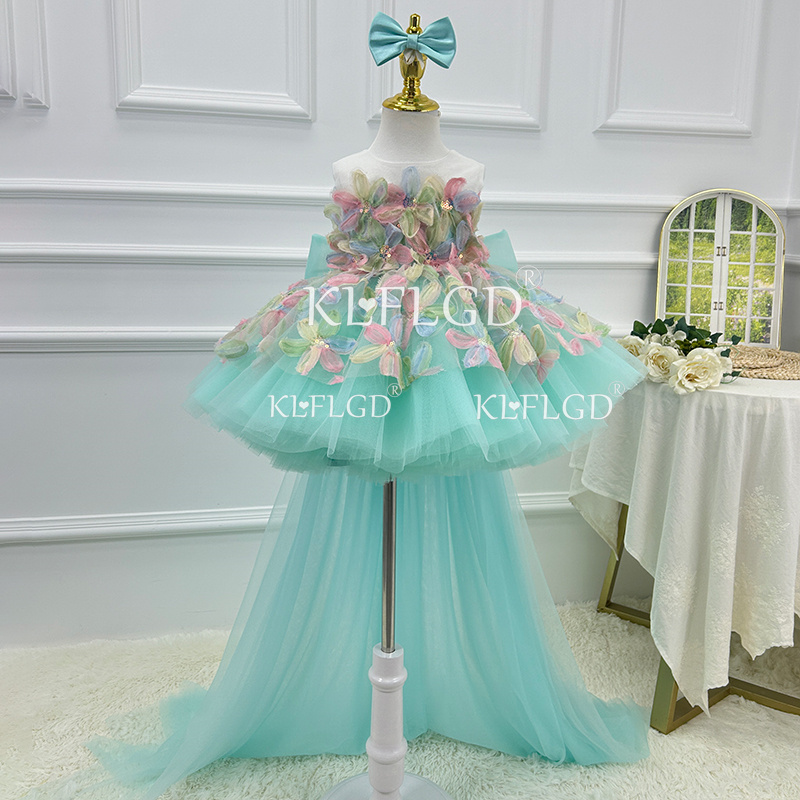 Baby Clothing Dresser - KLFLGD Elegant Turquoise Flower Girl Dress,