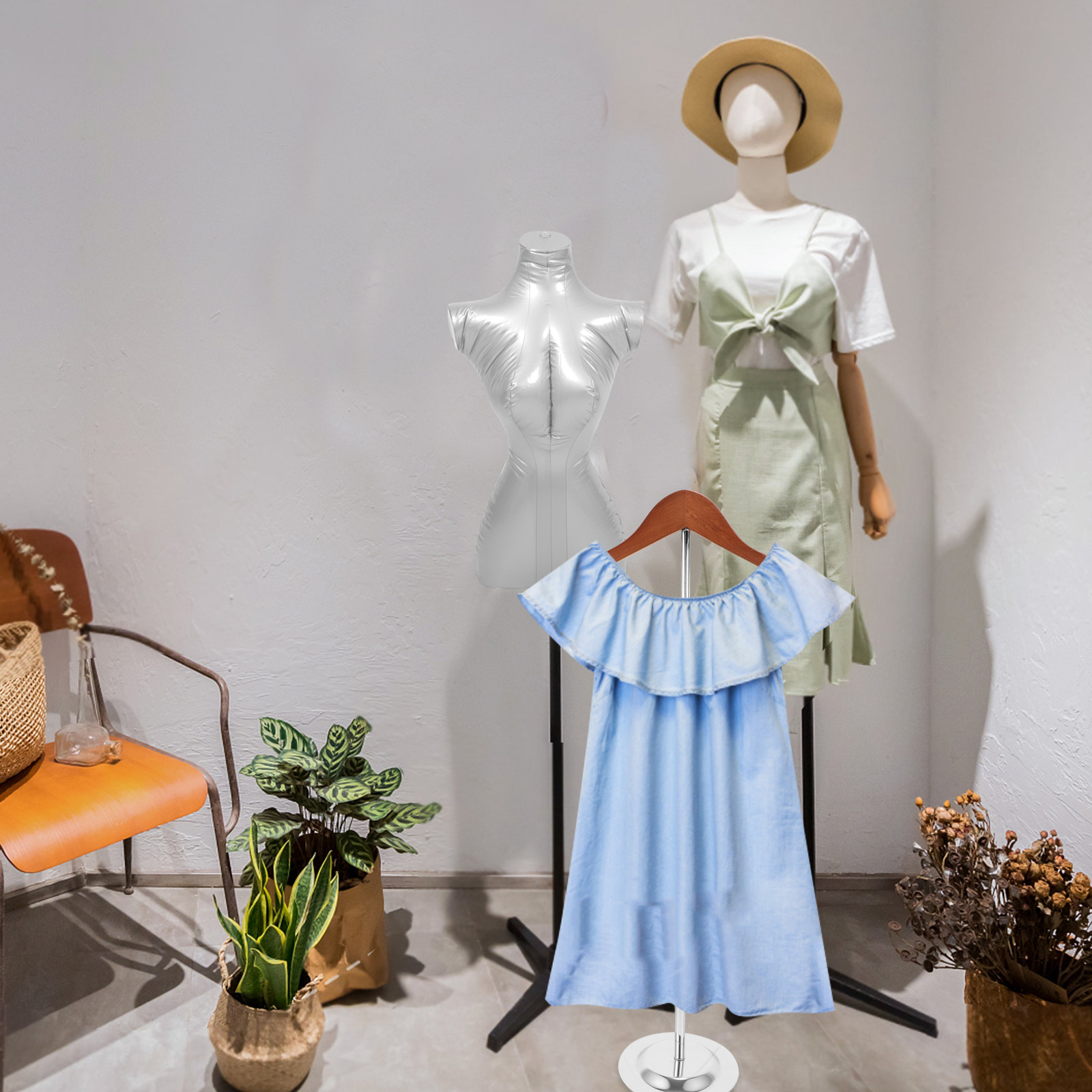 T-Shaped Clothing Display Stan - Baby Clothing Stores recension och pris