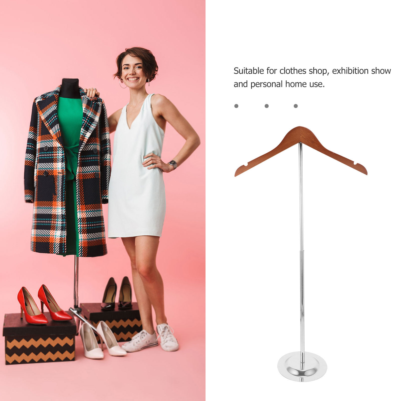 T-Shaped Clothing Display Stan - Baby Clothing Stores recension och pris
