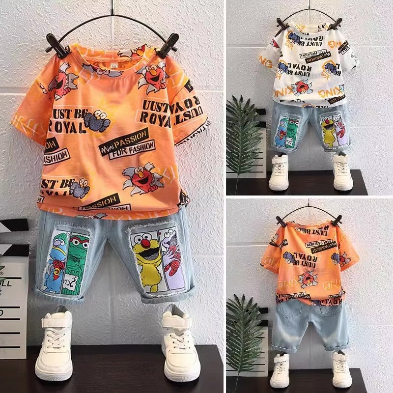 Cute Cartoon Print Short Sleev - Baby Clothing Drawing recension och pris