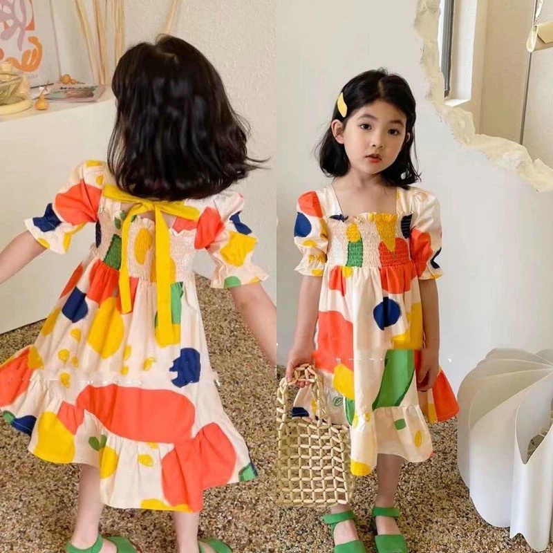 Girl's Dress Crinkle Color Blo - Baby Clothing Drawing recension och pris