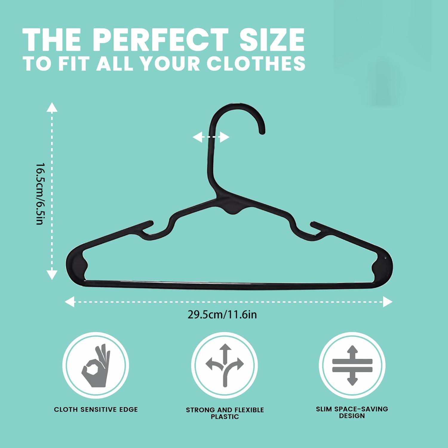 Set of 20 - Children's Plastic - Baby Clothing Hangers recension och pris