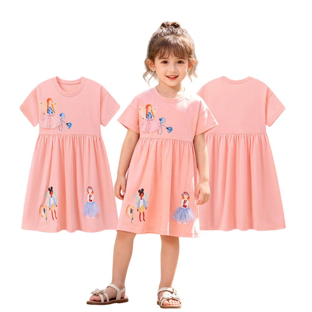 Summer Short Sleeve Girls Dres - Baby Clothing Drawing recension och pris