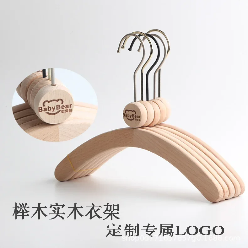 10 PCS Children's Solid Wood C - Baby Clothing Hangers recension och pris